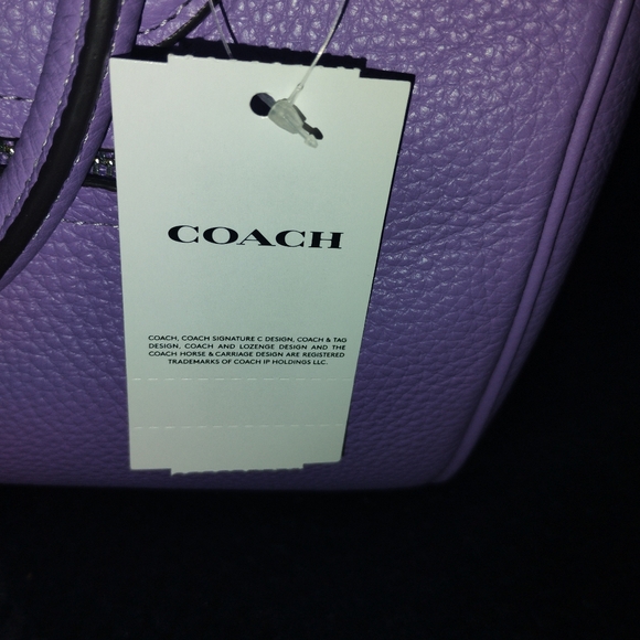 Coach Lavender Floral Rowan Satchel - Picture 9 of 12